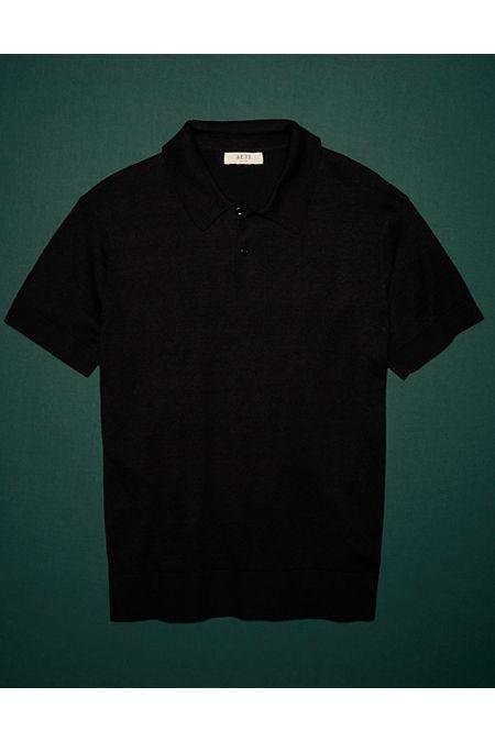 AE77 Premium Sweater Polo Shirt NULL Black M by AMERICAN EAGLE