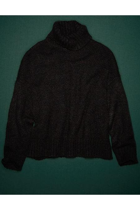 AE77 Premium Turtleneck Sweater NULL Black L by AMERICAN EAGLE