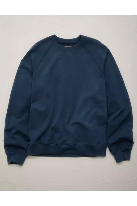 AE77 Raglan Terry Fleece Sweatshirt NULL Navy by AMERICAN EAGLE
