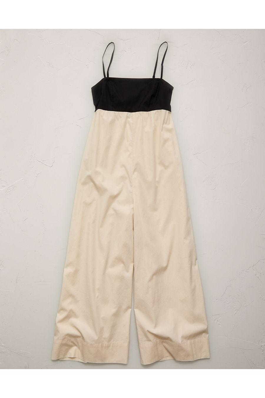 AE77 Strappy Wide-Leg Jumpsuit NULL Black by AMERICAN EAGLE