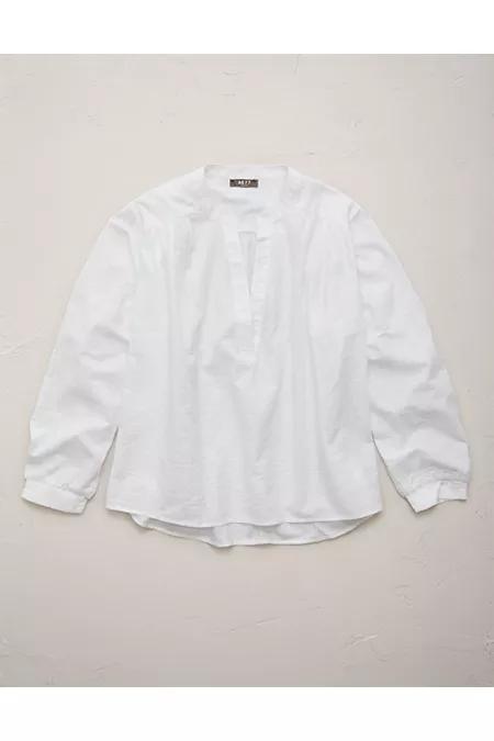 AE77plit Neck Blouse NULL White by AMERICAN EAGLE