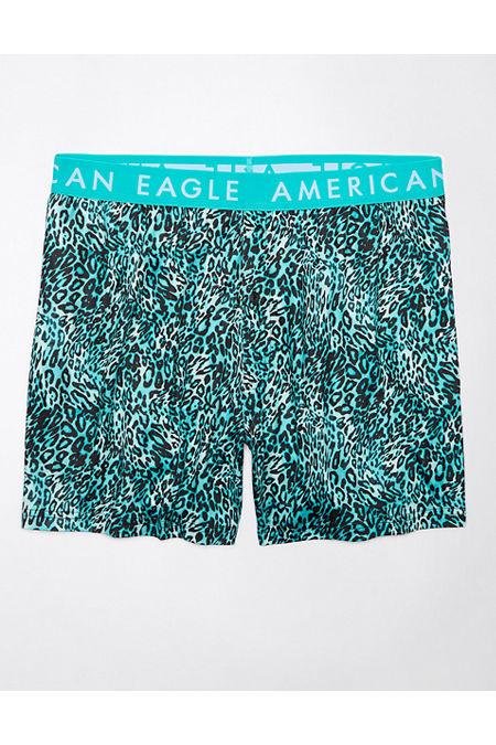 AEO Cheetah Ultra Soft Pocket Boxer Short Men's Bright Teal M by AMERICAN EAGLE