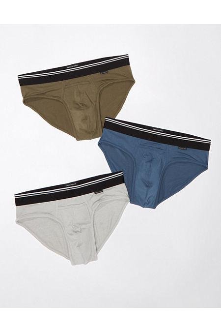 AEO Horizontal Fly Ultra Soft Brief 3-Pack Men's Multi M by AMERICAN EAGLE