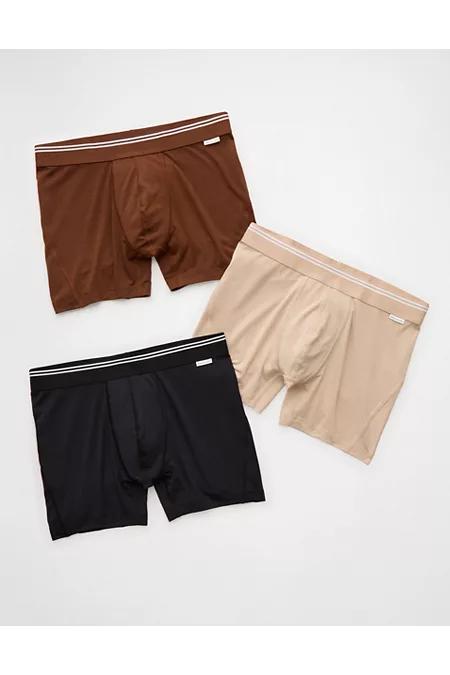 AEO Men's 4.5" Ultra Soft Boxer Brief 3-Pack Men's Multi by AMERICAN EAGLE