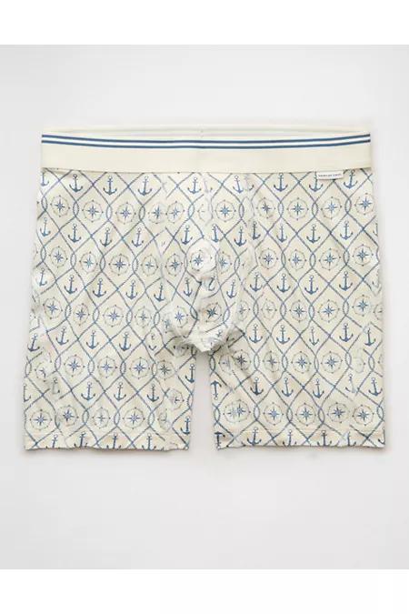 AEO Men's 6" Ultra Soft Boxer Brief Men's Cream by AMERICAN EAGLE