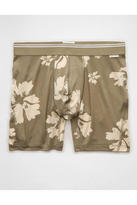 AEO Men's 6" Ultra Soft Boxer Brief Men's Olive Petal by AMERICAN EAGLE