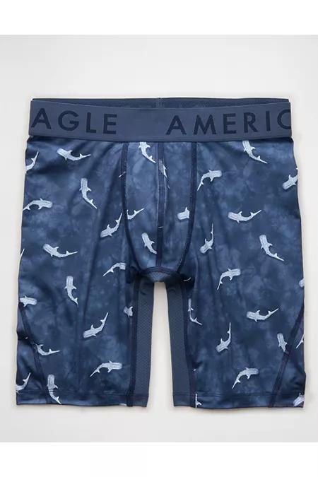 AEO Men's 8" Flex Boxer Brief Men's Blue Mist by AMERICAN EAGLE AEO Men's 8" Flex Boxer Brief Men's Blue Mist by AMERICAN EAGLE