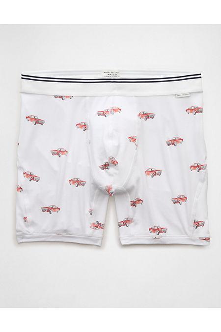 AEO Men's Cars 6" Ultra Soft Boxer Brief Men's White by AMERICAN EAGLE AEO Men's Cars 6" Ultra Soft Boxer Brief Men's White by AMERICAN EAGLE