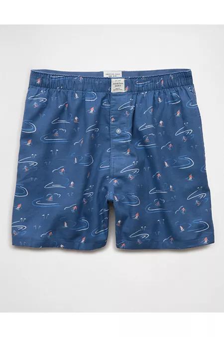 AEO Men's Flannel Boxer Short Men's Blue Haven by AMERICAN EAGLE AEO Men's Flannel Boxer Short Men's Blue Haven by AMERICAN EAGLE