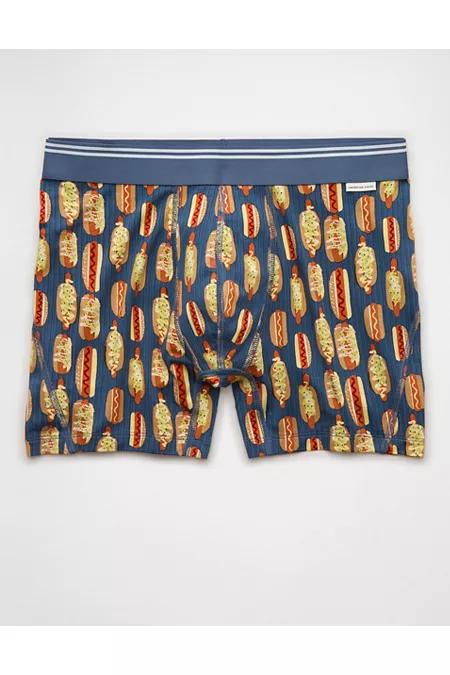 AEO Men's Hot Dogs 4.5" Ultra Soft Boxer Brief Men's Navy by AMERICAN EAGLE