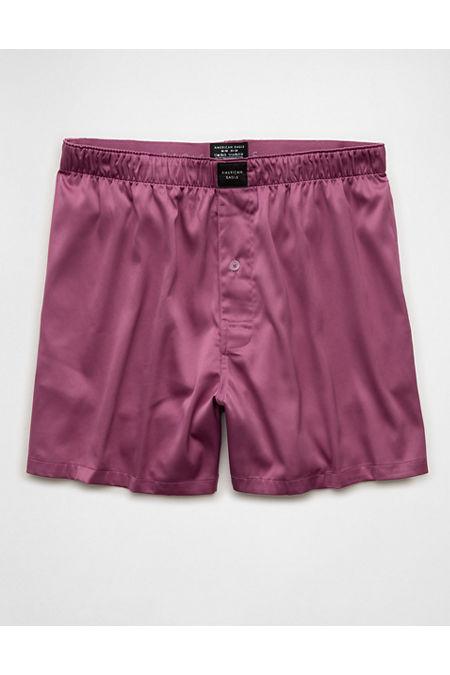 AEO Men's Satin Pocket Boxer Short Men's Plum by AMERICAN EAGLE