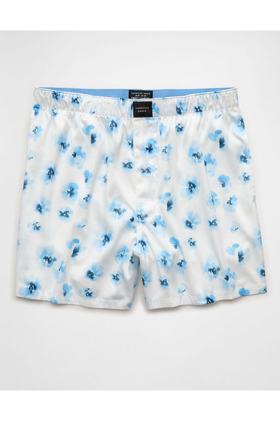 AEO Men's Satin Pocket Boxer Short Men's White by AMERICAN EAGLE