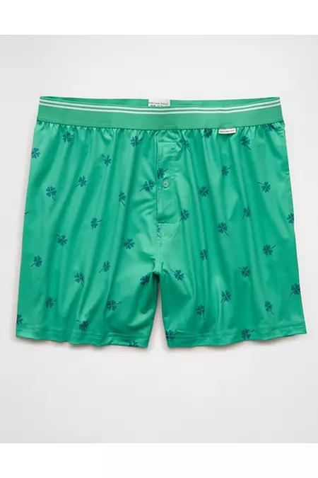 AEO Men's St. Patrick's Day Ultra Soft Pocket Boxer Short Men's Green by AMERICAN EAGLE