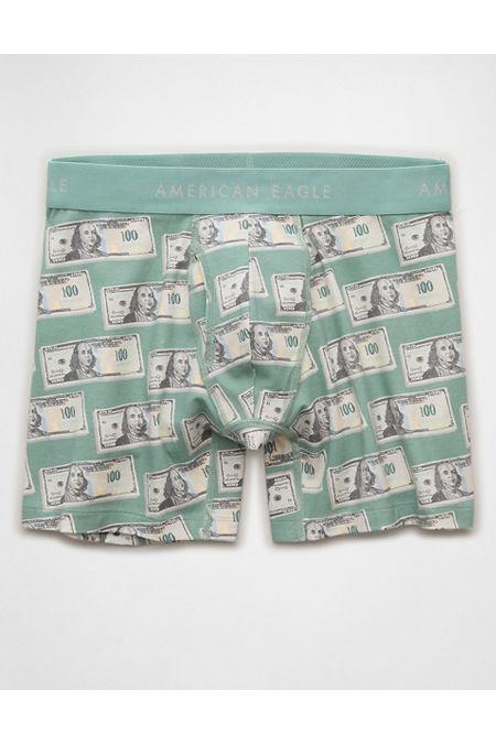 AEO Men's Striped 6" Classic Boxer Brief Men's Green Olive by AMERICAN EAGLE