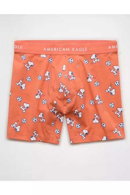 AEO Men's Striped 6" Classic Boxer Brief Men's Orange Flare by AMERICAN EAGLE