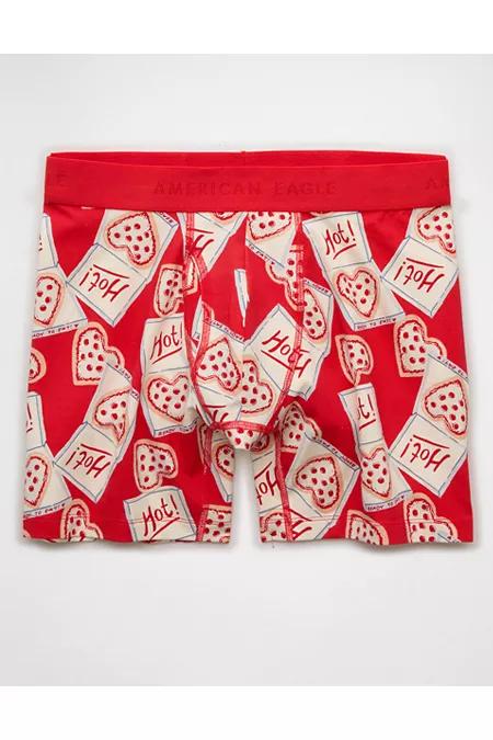 AEO Men's Striped 6" Classic Boxer Brief Men's Red Beam by AMERICAN EAGLE