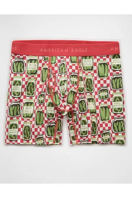 AEO Men's Striped 6" Classic Boxer Brief Men's Red Sand by AMERICAN EAGLE