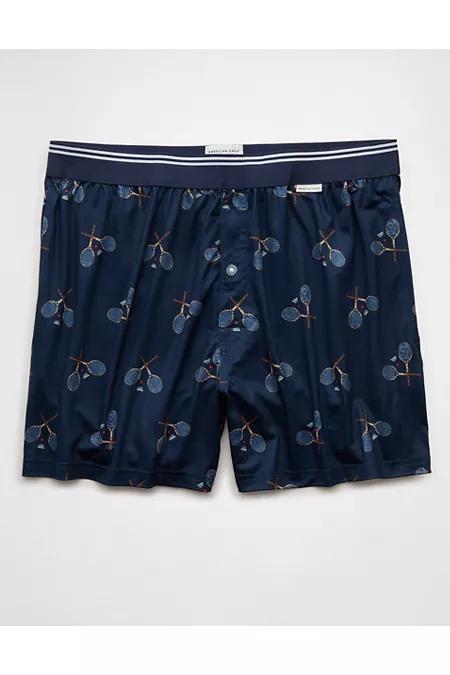 AEO Men's Ultra Soft Pocket Boxer Short Men's Navy by AMERICAN EAGLE