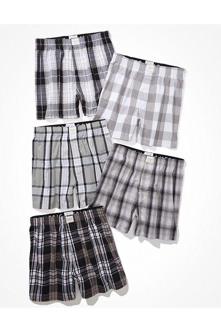 AEO Plaid Stretch Boxer Short 5-Pack Men's Multi M by AMERICAN EAGLE
