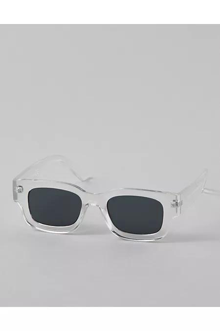 AEO Rectangular Thick Frame Sunglasses Men's Clear by undefined AEO Rectangular Thick Frame Sunglasses Men's Clear by undefined