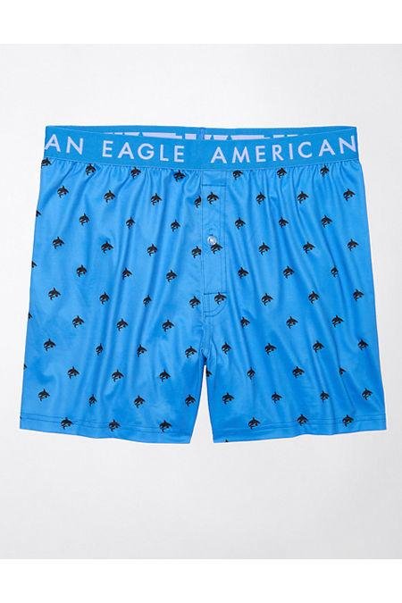 AEO Sharks Ultra Soft Pocket Boxer Short Men's Classic Blue XS by AMERICAN EAGLE