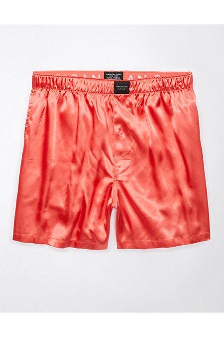 AEO Solid Satin Pocket Boxer Short Men's Bright Pink XXXL by AMERICAN EAGLE