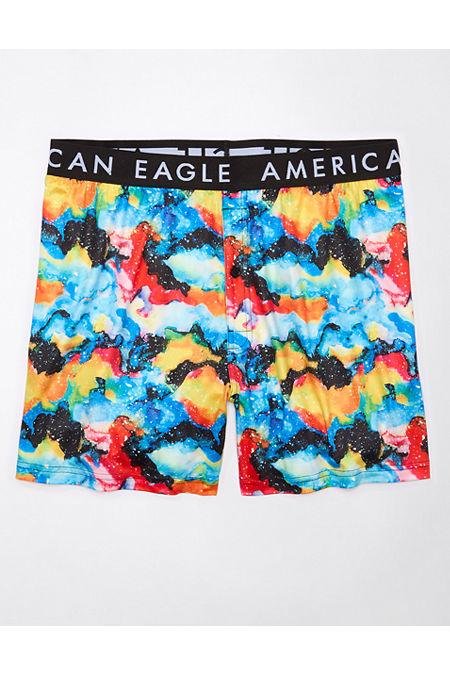 AEO Watercolors Ultra Soft Pocket Boxer Short Men's Black M by AMERICAN EAGLE