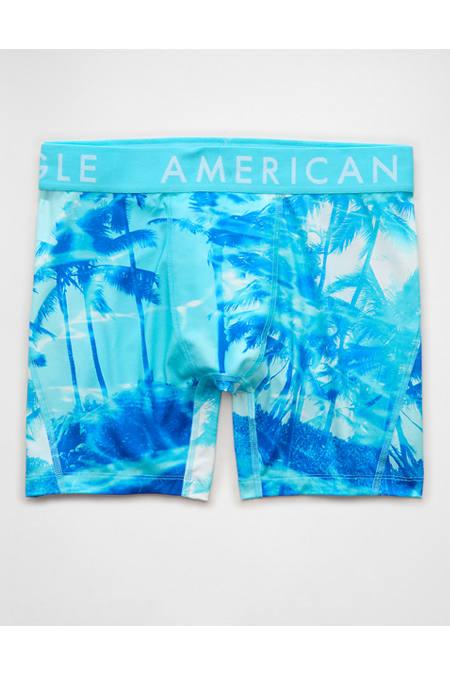 AEOen's Tropical 6" Flex Boxer Briefen's Light Blue by AMERICAN EAGLE