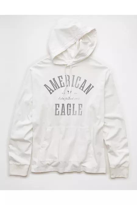 AEightweight Iconogo Graphic Hoodie T-Shirt Men's White by AMERICAN EAGLE