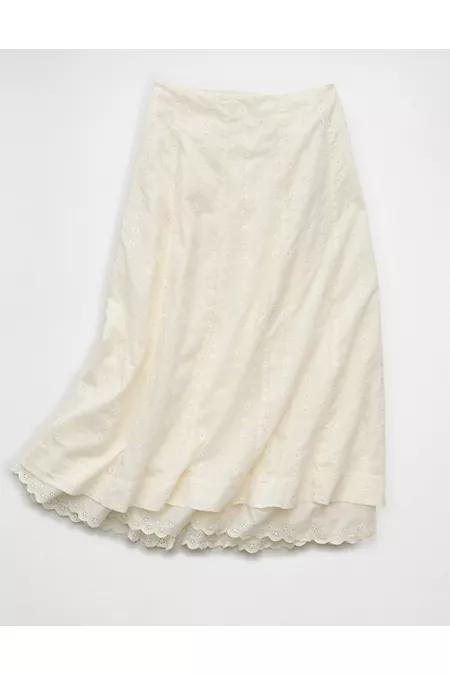 AEtretch High-Waisted Midikirt Women's Chalk by AMERICAN EAGLE