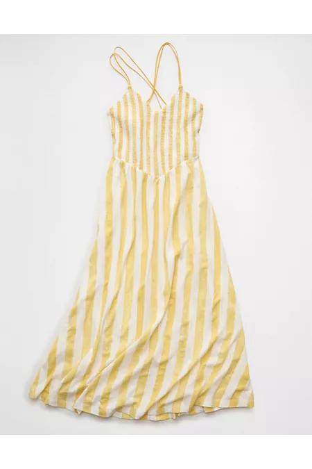 AEunchasermocked Maxi Dress Women's Yellow by AMERICAN EAGLE AEunchasermocked Maxi Dress Women's Yellow by AMERICAN EAGLE