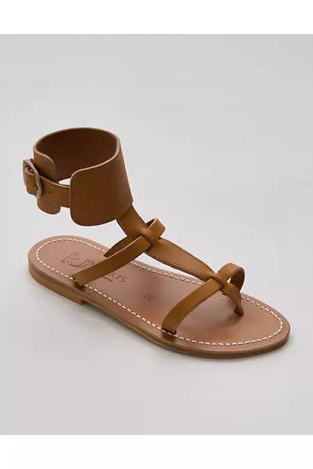 K.Jacques Caravele Flat Sandal NULL Tan by AMERICAN EAGLE K.Jacques Caravele Flat Sandal NULL Tan by AMERICAN EAGLE