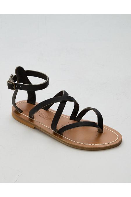 K.Jacques Epicure Flat Sandals NULL Black by AMERICAN EAGLE