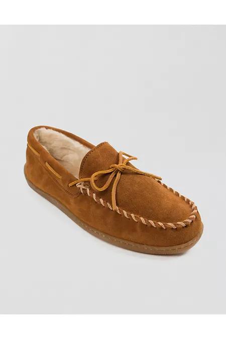 Minnetonka Pile-Lined Hardsole Slipper Men's Brown by AMERICAN EAGLE