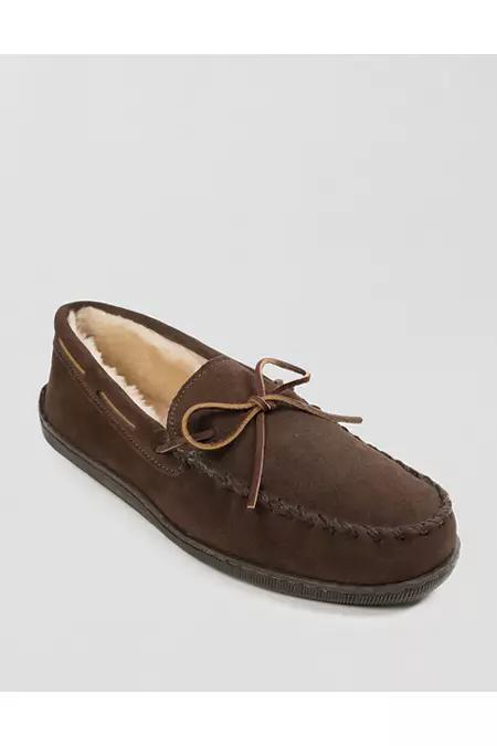Minnetonka Pile-Lined Hardsole Slipper Men's Chocolate by AMERICAN EAGLE