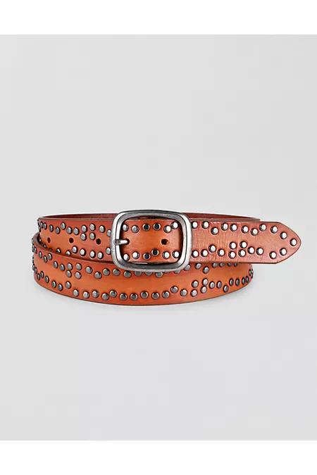 Old Trend Studdedeather Belt Women's Camel by AMERICAN EAGLE Old Trend Studdedeather Belt Women's Camel by AMERICAN EAGLE
