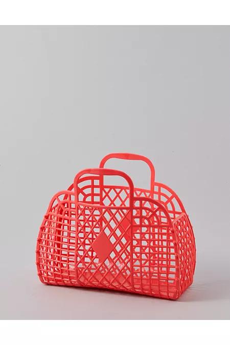 Sun Jellies Small Retro Basket Women's Coral by AMERICAN EAGLE
