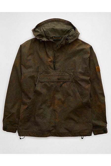 Timberland x AE Camo Lightweight Anorak Jacket Men's Camo Green by AMERICAN EAGLE Timberland x AE Camo Lightweight Anorak Jacket Men's Camo Green by AMERICAN EAGLE