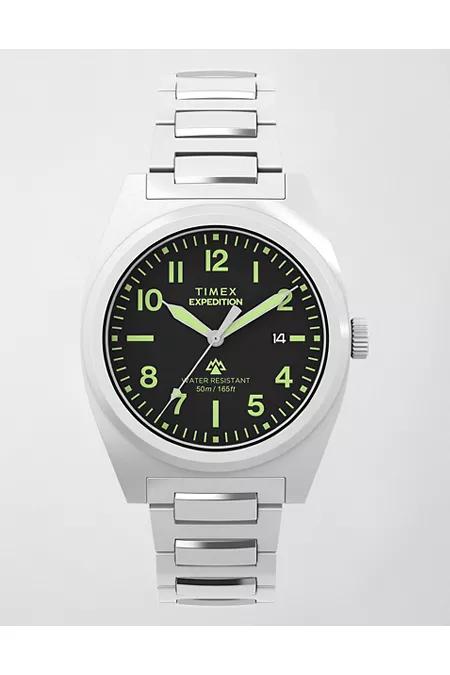 Timex ExpeditionÂ® Capstone 39mm Stainless Steel Bracelet Watch Men's Silver by AMERICAN EAGLE