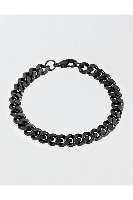 West Coast Jewelry Men's Curb Chain Black Steel Bracelet Men's Black by AMERICAN EAGLE