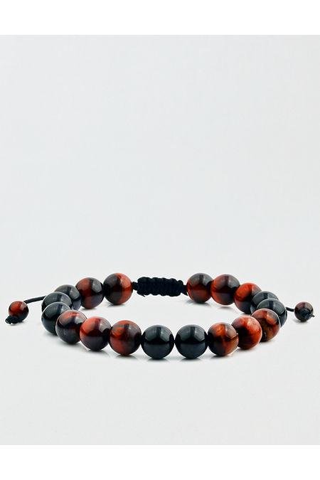West Coast Jewelry Natural Stone Beaded Bracelet Men's Rust One Size by AMERICAN EAGLE