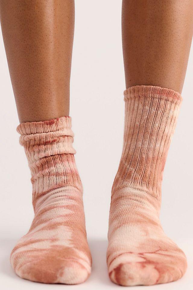 Natural Tie-Dyed Socks by AMERICAN TRENCH | FREE PEOPLE