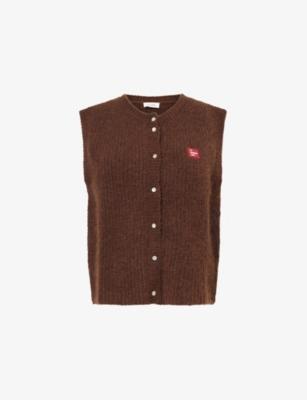 Button-Through Knitted Alpaca-Blend Vest by AMERICAN VINTAGE