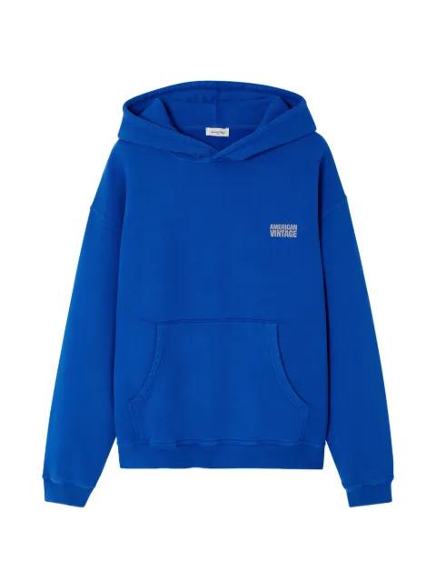 Plizzy hoodied long-sleeved cotton sweatshirt by AMERICAN VINTAGE