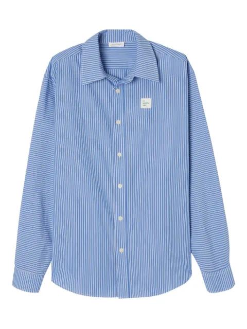 Zatybay striped logo-patch shirt by AMERICAN VINTAGE