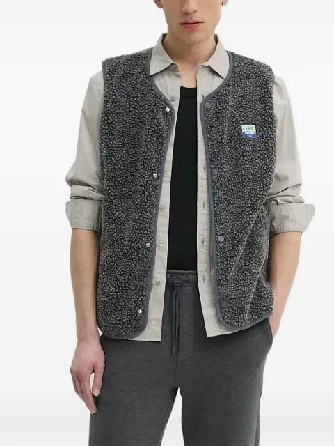 fleece-texture button gilet by AMERICAN VINTAGE