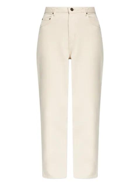 leather-patch five-pocket jeans by AMERICAN VINTAGE
