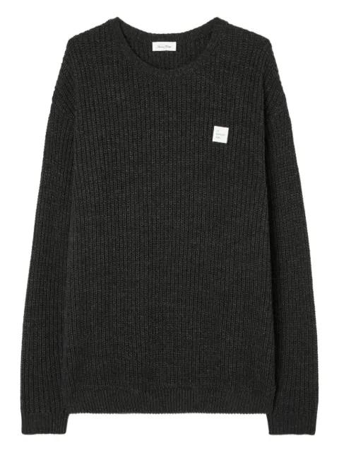 ribbed logo-patch sweater by AMERICAN VINTAGE