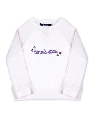 Unisex Tennis Star White Sweatshirt by AME&LULU