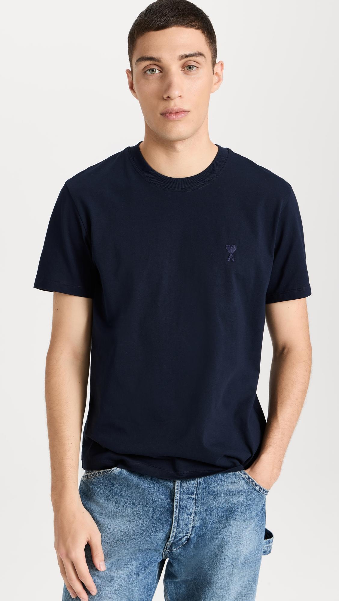 ADC Unisex Classic Fit Tonal Logo Tee by AMI